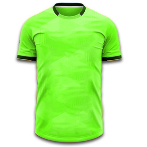 Maillot de football jaune pour homme, col rond, manches courtes, respirant, en polyester, vêtements de sport pour adultes, toutes saisons, impression sublimée - Product Image 5
