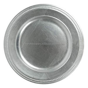 Assiette en argent de 13 pouces, fournitures pour hôtels et restaurants, assiette de service alimentaire, artisanat, décoration de table, assiette en métal pour les fournitures d'événements - Product Image 6