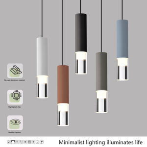 Stile nordico rotondo ciondolo luce semplice e alla moda adatto per bancone bar tavolo da pranzo alto Lumen - Product Image 2