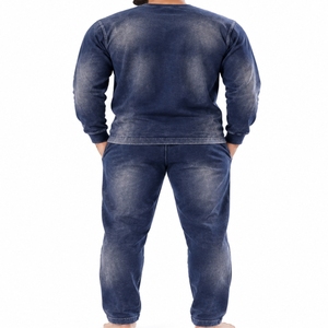 Conjunto de Camiseta y Pantalones Largos para Hombre, Estilo Casual de Punto de Algodón, Diseño Personalizado, Estilo Otoñal - Product Image 2