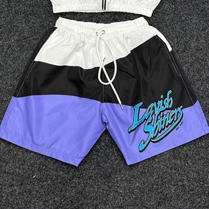 Custom Men 2 Piece <b>Wind</b> <b>Breaker</b> Streetwear Summer Tracksuit Nylon Polyester Windbreaker Shorts Set - Product Image 5