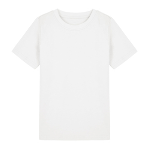 Camiseta Básica Unisex de Algodón Blanco para Regreso a Clases, Manga Corta, Cuello Redondo, para Niños y Niñas - Product Image 1