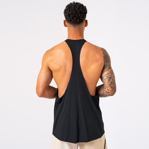 เสื้อกล้ามออกกำลังกายพรีเมียมสำหรับผู้ชาย ผ้าฝ้ายผสมใยไผ่ เนื้อผ้านุ่ม ยืดหยุ่น กระชับกล้ามเนื้อ รูแขนกว้าง แห้งเร็ว ระบายอากาศดี เป็นมิตรต่อสิ่งแวดล้อม รับผลิตตามแบบ OEM - Product Image 2