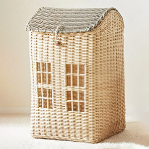 Maisons de jeu en rotin tressé à la main pour le rangement et les jeux des enfants, maison de jeu en bois écologique, vente en gros - Product Image 4