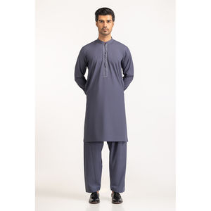 Nueva Colección Transpirable 2025, Traje Masculino de Alta Calidad para Fiesta, Kurta Shalwar de Color Sólido, Salwar Kameez de Moda, Hecho en Pakistán - Product Image 3