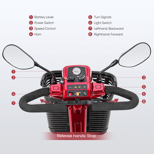 Monopattino Elettrico a 4 Ruote Migliorato per Anziani e Adulti, Compatto e Pieghevole con Luci, Velocità Massima 24 km/h - Product Image 5