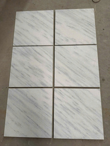 <b>Top</b> Sale Luxury Sandblasted White <b>Marble</b> Light Grey Veins Waterproof Eco-Friendly Paving Steps Countertop Floor Garden - Product Image 1