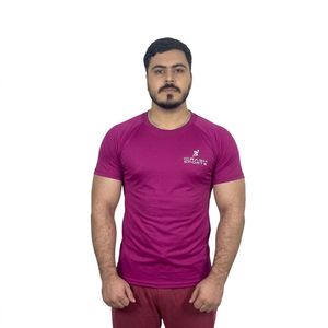 เสื้อรัดกล้ามเนื้อผู้ชาย โพลีเอสเตอร์ สำหรับออกกำลังกาย ฟิตเนส แขนสั้น ป้องกันแสงแดด - Product Image 1