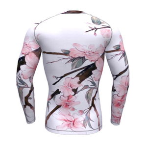 Custom Printed Men's Long Sleeve Rash Guard Shirt for Boxing Karate Taekwondo OEM Martial Arts Wear - Product Image 4