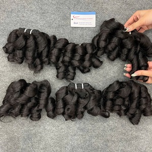 ผมแท้แบบรีมี่ อบไอน้ำ ขายดีที่สุด แบบมัดเป็นช่อ ลอนเด้ง สีดำสนิท จากโรงงานเวียดนาม - Product Image 6
