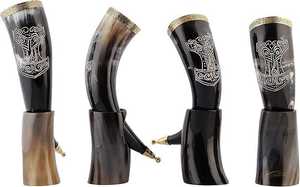 Cuerno Vikingo Personalizado y Ecológico para Beber, Grabado con Iniciales, para Eventos de Reenactación Histórica y Festivales Nórdicos - Product Image 2