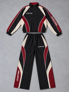 Custom mens two piece jacket <b>pants</b> with lightweight <b>nylon</b> fabric for fashion apparel buyers - Product Image 6