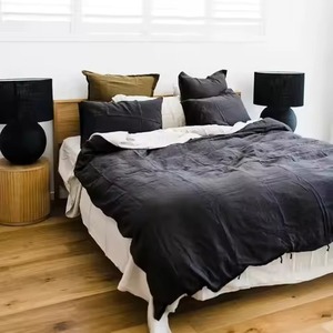 Parure de lit tendance en coton, 3 pièces, lavable en machine, usage domestique, 300 fils, style simple - Product Image 5