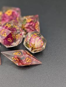 Jeu de dés en résine écologique, dés polyédriques en résine non toxique pour joueurs professionnels, dés de jeu de rôle de haute précision pour jeux de table - Product Image 5