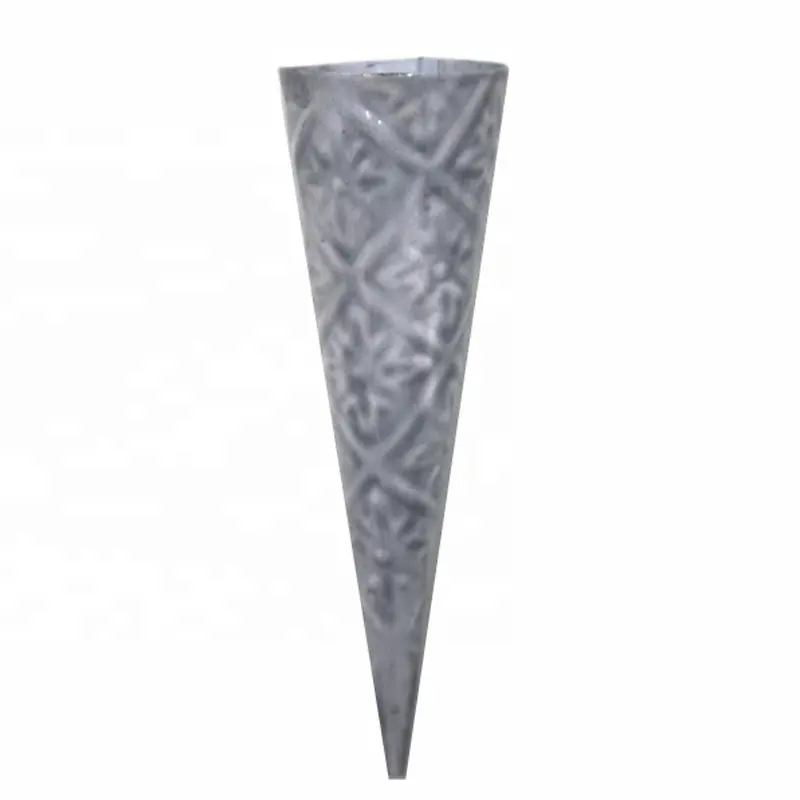 Designer ferro metal cone cinza claro meena acabamento decoração do natal feito à mão personalizado