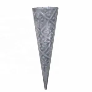 Designer Iron Metal Cone Light Grey Meena Finishing Christmas Decoration Handmade Customized