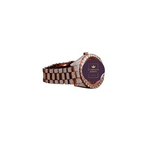Reloj de Lujo Clásico para Hombre, Diseño Simple y Redondo, con Moissanita, Oro Rosa, Diamantes, Cuarzo, Estilo Antiguo, Caja de Acero Inoxidable - Product Image 3