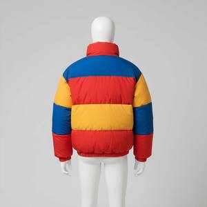 Chaqueta Acolchada Personalizada Estilo Vintage de los 90 para Hombre, Cuello Alto, Estilo Retro Hip Hop, Otoño, Impermeable, Ecológica - Product Image 2