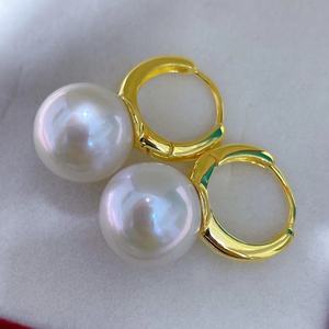 Light Luxury S925 Pure Silver 10-11mm Round Natural Pearl Dangle Earrings with Flawless <b>Matching</b> Gift <b>Box</b> New Design - Product Image 4