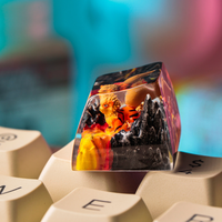 Keycaps Mystical Forest Artisan, Custom Artisan Keycaps, Keycaps Anime Cute, Green Keycaps, Keycaps Set, Wooden Keycaps