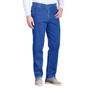 Jean en denim déchiré 100 % coton de haute qualité, design personnalisé, pour hommes, style délavé, tendance - Product Image 3