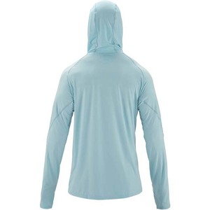 Breathable Men's UPF 50 Color Blocking <b>Long</b> <b>Sleeve</b> Fishing Hoodie Anti-UV Breathable Pullover Shirt with Front Logo - Product Image 5