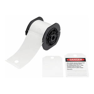 Etiquetas Brady LOTO imprimibles, frente en blanco, reverso con advertencia de peligro OSHA, para impresoras B30 - Product Image 3