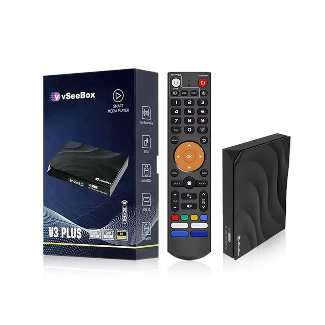 2026 VseeBox V3 Plus Quad-core 8K UHD Android 11 TV Box 4GB RAM 64GB ROM Smart Streaming Device BT 5.0 Remote WiFi 5G