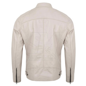 Chaqueta de Cuero para Motociclistas, Estilo Urbano, para Hombre, Talla Grande, Invierno, para Exteriores, de Alta Calidad, Servicio OEM Personalizable - Product Image 4