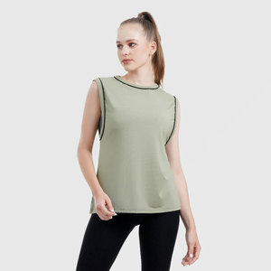 Última Tendencia en Camisetas sin Mangas Básicas para Mujer, Ligeras, Informales, de Verano, Ropa de Moda, Proveedor de Fábrica al por Mayor - Product Image 4