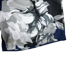 Shorts de basketball personnalisés 2026 en maille florale bleue, séchage rapide, pour la gym et l'athlétisme, OEM ODM, vêtements de sport par sublimation - Product Image 2