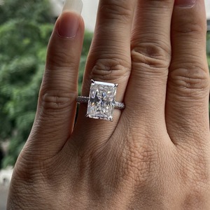 Export Quality Luxury Moissanite Diamond <b>Ring</b> for Women 925 Sterling Silver Engagement <b>Wedding</b> Jewelry Available For Sale - Product Image 1