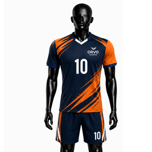 Uniforme de volley-ball personnalisé par sublimation |   Ensemble short et maillot d'équipe |   Vêtements de sport respirants pour hommes, femmes, jeunes, équipes scolaires et de club - Product Image 4