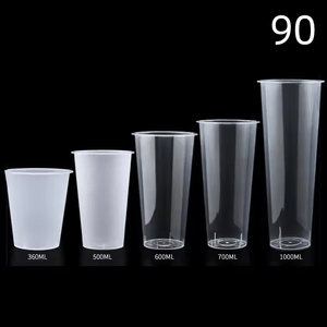 Vasos Desechables de Plástico PET PP con Logotipo Personalizado, Calibre 95 98, 350ml 380ml 500ml 650ml, para Jugo, Café, Bebidas, Té de Burbujas, con Tapas - Product Image 5