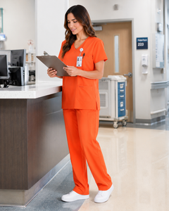 Ensemble de blouses médicales respirantes à col en V avec logo personnalisé, ensemble de blouses médicales souples et extensibles à manches courtes, uniforme d'hôpital, tenue de travail pour infirmières, kit de pantalons - Product Image 6