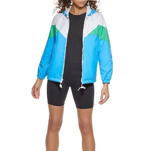 Chaqueta cortavientos para mujer al por mayor Chaqueta ligera de nailon con bloque de color de temporada de verano con diseño de patrón con capucha transpirable personalizada - Product Image 3