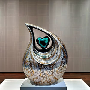 โกศบรรจุอัฐิรูปหยดน้ำทรงหรูหราทำจากโลหะสำหรับผู้ใหญ่ |   โรงงาน OEM - Product Image 1