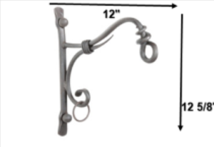 Heavy-Duty Cast Iron Vintage Style <b>Wall</b> <b>Bracket</b> for Indoor and Outdoor <b>with</b> Plant Hanger Pot Basket <b>Shelf</b> - Product Image 4