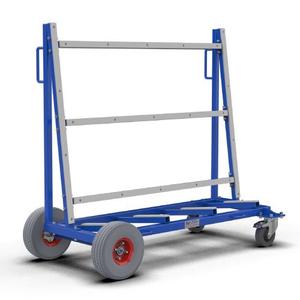 Blue Steel Slab Trolley With Four Wheels 1200x800mm Industrial Movable Platform Cart Powder Coated Frame - Product Image 4