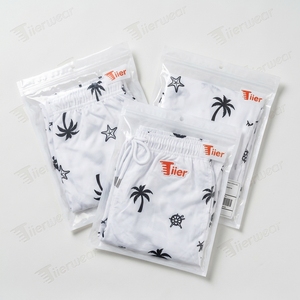 Trendy <b>Men</b> Swim Beach Shorts Polyester Quick Dry Lightweight Summer Vacation Swimwear Surf Shorts Custom OEM Private Label - Product Image 6