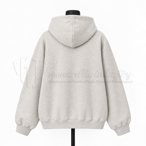 เสื้อฮู้ดสตรีทแวร์สีเทาสำหรับผู้หญิง ปักลายดาวแบบแอพพลิเคชั่น เสื้อสวมหัวลำลองสำหรับฤดูใบไม้ร่วง ผ้าฝ้ายผสมเนื้อนุ่ม แห้งเร็ว - Product Image 2