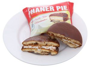 Venta al por mayor de galletas PHANER PIE de 168 g con crema de malvavisco suave, recubiertas de chocolate y azúcar, con cacao importado, envasadas a granel en fábrica. - Product Image 2