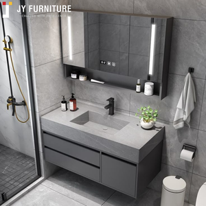 Muebles de Baño de Lujo Personalizados JY Project con Gabinete para el Hogar, Mueble de Baño Moderno con Lavabo y Cajones - Product Image 2