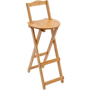 Bamboo <b>Bar</b> <b>Stool</b> <b>with</b> <b>Backrest</b> & Footrest | Wholesale Handcrafted Wooden Seating - Product Image 2