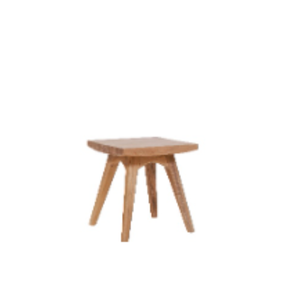 Tabouret en teck de style moderne, design minimaliste pour la décoration de chambre ou d'appartement, meubles directement de l'usine - Product Image 3