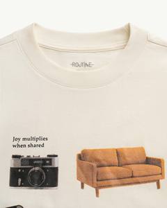 T-shirt décontracté pour homme 100 % coton épais à manches courtes, brodé, coupe ample, respirant, écologique et infroissable – Collection Routine - Product Image 3