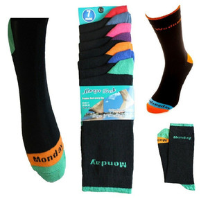 Crew <b>Socks</b> Solid Color <b>Black</b> With Colorful Toe And Cuff Breathable Cotton Spandex Men Women Casual Daily Wear Summer <b>Socks</b> - Product Image 6