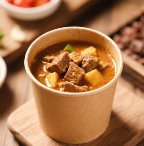 Nouvelles boîtes alimentaires biodégradables à paroi simple de 16 oz pour riz, soupe, plats à emporter et salades, qualité alimentaire, compatibles micro-ondes - Product Image 1