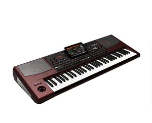 Teclado Arreglador Profesional de 61 Teclas, Consola de Piano Digital, Instrumento de Interpretación de Estudio en Negro y Rojo - Product Image 1