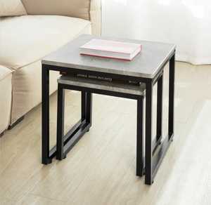 Perfect Balance Modern Nesting Coffee <b>Tables</b> Faux <b>Marble</b> Top Metal Frame Living Room Furniture Set - Product Image 3